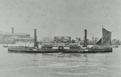 Woolwich Ferry: trajekt na řece, 1896