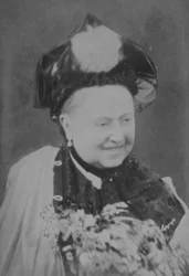 Jubilejní portrét královny Viktorie (1819-1901) Laughing, 21. června 1887 (sépiová fotografie)