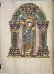 Přidat. 49598, f.97v, St Swithun, Benedictional of St Aethelwold, 971-984 (vellum)