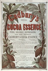 Reklama na Cadburys Cocoa Essence, z The Graphic, 1878