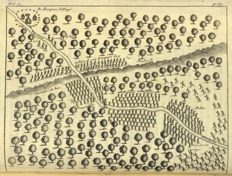 Irokická vesnice, 1703