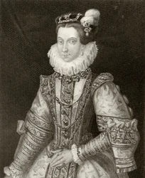 Anna Rakouská, z „Historie vlády Filipa II.“, vydané v roce 1855