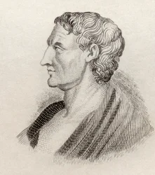 Aristoteles, z „Crabbes Historical Dictionary“, vydaného v roce 1825