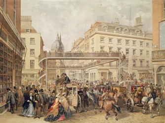 At the Bottom of Ludgate Hill, Londýn, vydali a vytiskli Kell Brothers, asi v 60. letech 19. století.
