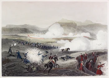 Battle Of Kars (barevná rytina)