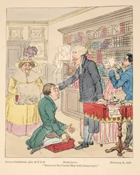 Bumpology, hospoda. 1826 (ručně kolorovaná rytina)