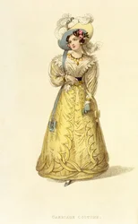 Carriage Costume, módní deska z Ackermanns Repository of Arts, c.1827