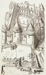 Hrad Pierrefonds, Francie, kolem roku 1880