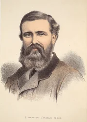 Velitel Cameron, ilustrace z Obrazové edice života a objevů Davida Livingstona od J. Ewinga Richieho, pub. od A. Fullarton & Co., 1876