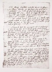 Kopie holografické poznámky Johna Hawkinse, pokud jde o jeho jednání se Španělskem, 1576