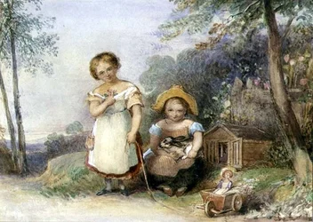 Cornish Misses (akvarel na papíře)