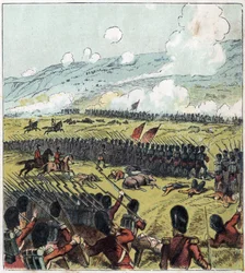 Krymská válka (1853-1856): bitva na Almě mezi ruskou armádou a britskou, francouzskou a tureckou koalicí dne 20/09/1854. "Bitva na Almě"