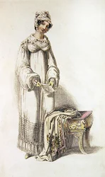 Denní šaty, módní talíř z Ackermann