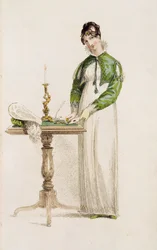 Denní šaty, módní talíř z Ackermanns Repository of Arts