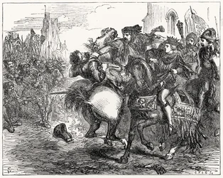 Smrt Wata Tylera (zemř. 1381) (rytina)