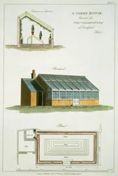 Design for A Green House, realizovaný pro Thomase Caldecotta v Dartfordu, Kent, 1806