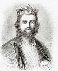 Eduard II. alias Eduard z Caernarfonu ze staré Anglie: A Pictorial Museum, vydáno 1847