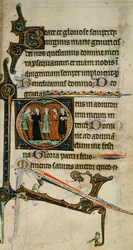 Egerton 1151 fol.47 Obydlená iniciála 