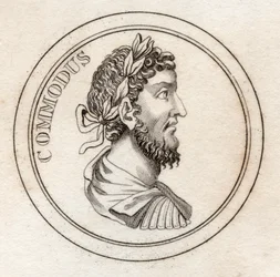 Císař Commodus, z „Crabbova historického slovníku“, vydaný v roce 1825