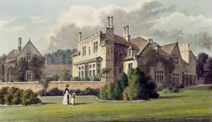 Endsleigh, z Ackermanns Repository of Arts, 1823 (barevné lito)
