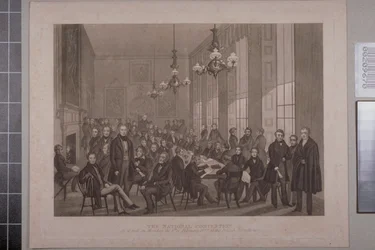 První setkání chartistů, British Coffee House v Cockspur Street, 1839