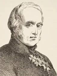 Fitzroy James Henry Somerset, 1. baron Raglan, z knihy „The National and Domestic History of England“ od Williama Hickmana Smithe Aubreyho (1858-1916), vydané v Londýně, kolem roku 1890