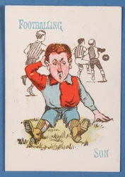 Footballing Son, z karetní hry Happy Families, asi 1890-1900