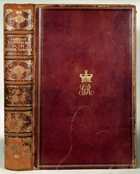 Přední strana obálky Johnsons Dictionary of the English Language (kůže)