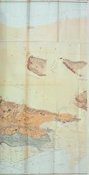 Geologická mapa pouště Cutch, 1870