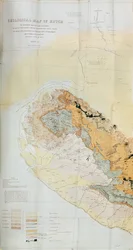 Geologická mapa oblasti Kutch v Indii, Geological Survey of India 1868-69