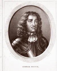 George Monck, připsáno Delaverovi, vyryl de Ducarme