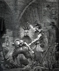 Gunpowder Plot: Spiknutí katolíků (rytina)