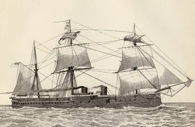 HMS Alexandra, z ‚The National Encyclopaedia‘, vydané Williamem Mackenzie, Londýn, konec 19. století