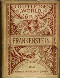 Ilustrovaná přední obálka „Frankensteina“ od Mary Shelleyové