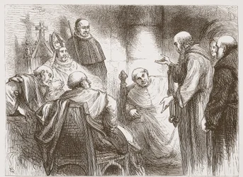 Ilustrace z Dějin protestantismu od Jamese Aitkena Wylie (1808-1890), hospoda. 1878