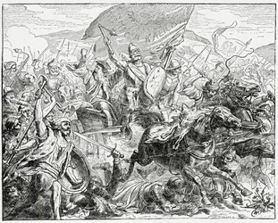 Jan Žižka na vítězné straně v bitvě u Grunwaldu v roce 1410, 1882