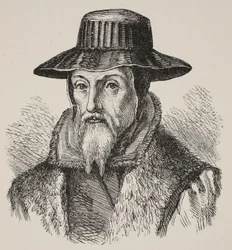 John Foxe, ilustrace z anglikánské církve: Spence-Jones, vyd. cca 1910 (sépiová fotografie).