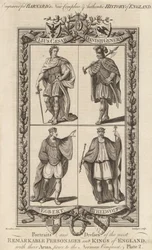Julius Cesar, dánský generál, Egbert a Ethelwolf, ilustrace z 