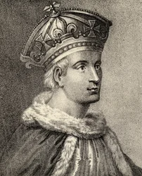 Anglický král Jindřich VI., ilustrace z 