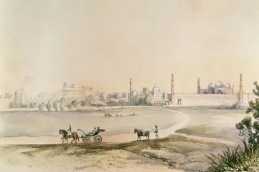 Lahore z Old Race Course, z „Orientálních skic v Paňdžábu od dámy“