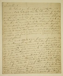 Dopis od Williama Woodfalla (1746-1803) herci Johnu Quickovi (1748-1831) ohledně příznivých recenzí Johna Hendersona na Haymarket