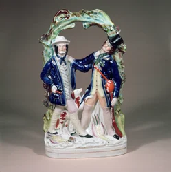 Skupina Longton Hall od Sampsona Smithe, kolem roku 1850 (porcelán)