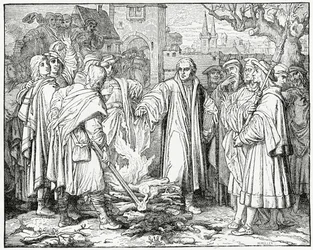 Luther pálí papežskou bulu v roce 1520, 1882