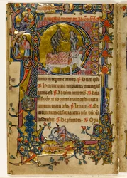 MS 1-2005, fol. 235v: z Macclesfieldského žaltáře, užití Sarum, východní Anglie, kolem roku 1330 (pergamen)