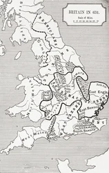 Mapa Británie v roce 634, z kapitoly 