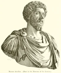 Marcus Aurelius. (Busta v muzeu v Louvru)