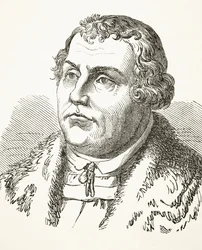 Martin Luther, z díla „The National and Domestic History of England“ od Williama Hickmana Smithe Aubreyho (1858-1916), vydaného v Londýně kolem roku 1890