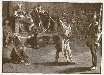 Setkání Shire-Moot, asi 835, ilustrace z Cassells Illustrated History of England (sépiová fotografie)