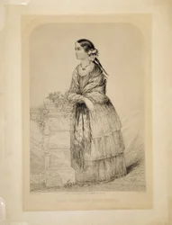 Slečna Florence Nightingale: The Soldiers Friend od Elstona, rytina T.H. Ellis, hospoda. Ellis, 51 Jewin Street, City of London, 1. května 1856
