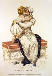 Ranní šaty, módní talíř z Ackermann